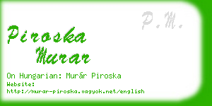 piroska murar business card