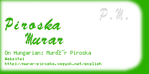 piroska murar business card